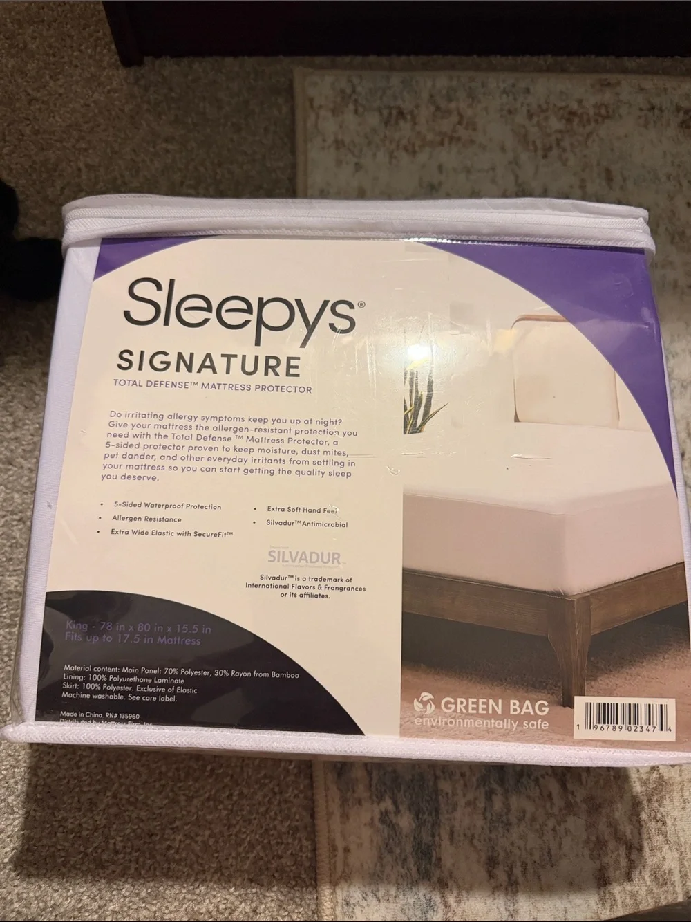 Signature Total Defense Mattress Protector - White